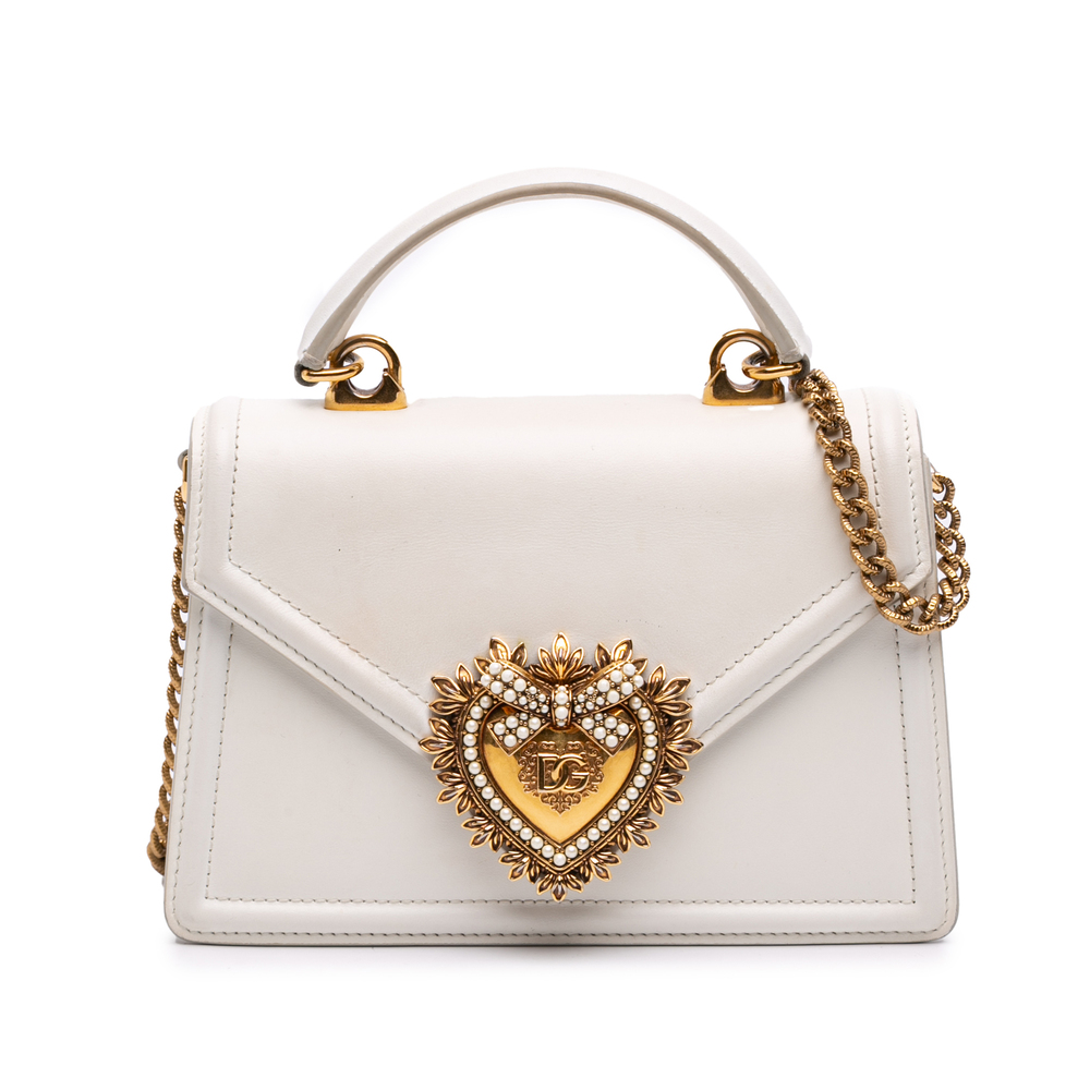 Pre-Loved Dolce & Gabbana Small Smooth Calfskin Devotion Satchel
